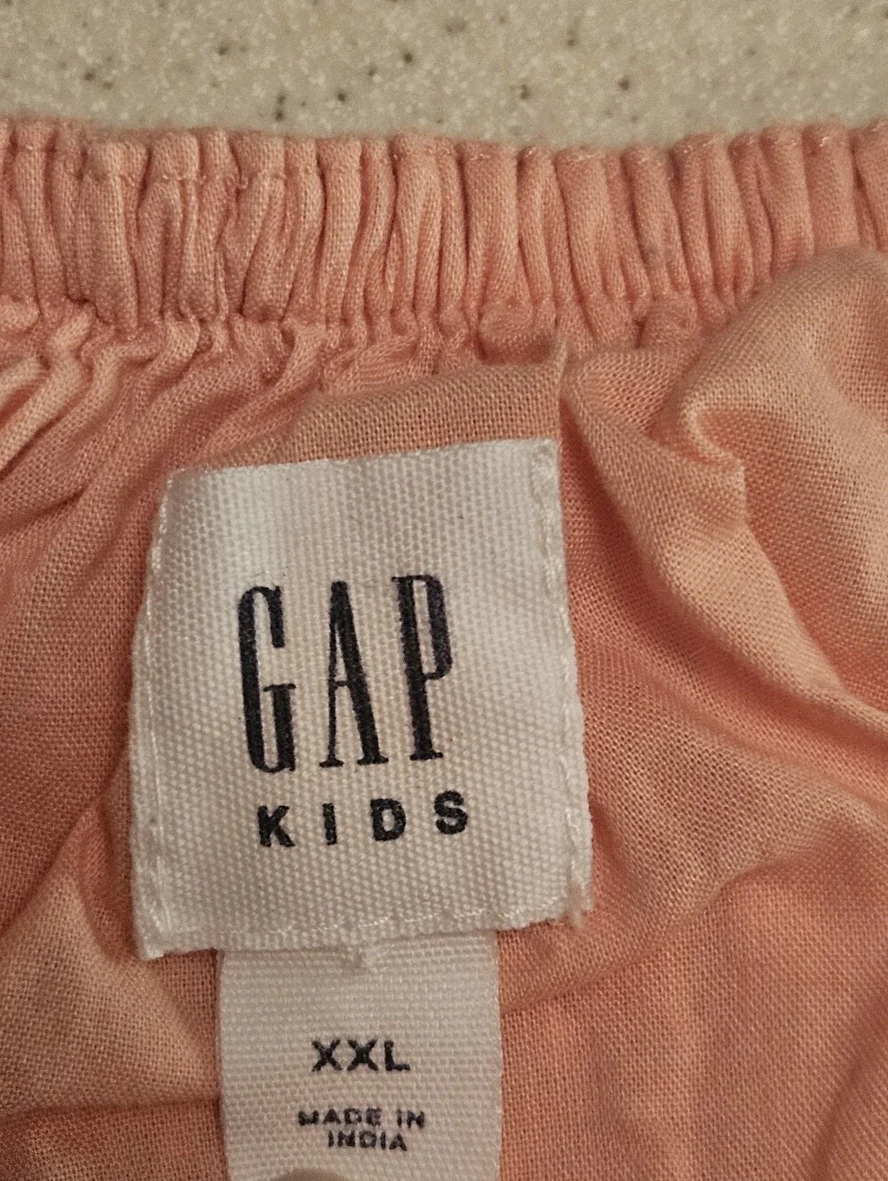 Gap Kids SZ XXL Peach Sundress Swiss Dot Lined Shirred Back Midi‎ Length